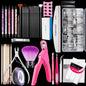 FABIYAN Nail Brush Nail Piece Set Nail Art Polishing Supplies Set, Specification: Transparent Big Set