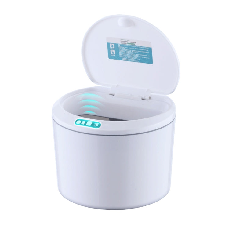 EXPED SMART Desktop Smart Induction Electric Storage Box Car Office Trash Can, Specification: 5L Battery Version (White)