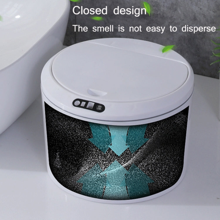 EXPED SMART Desktop Smart Induction Electric Storage Box Car Office Trash Can, Specification: 5L Battery Version (White)