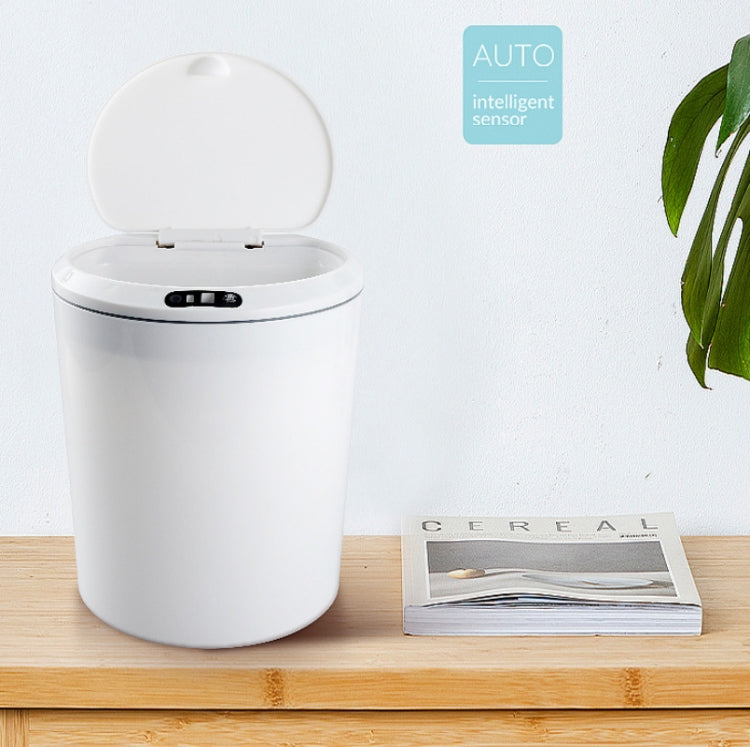 EXPED SMART Desktop Smart Induction Electric Storage Box Car Office Trash Can, Specification: 5L Battery Version (White)