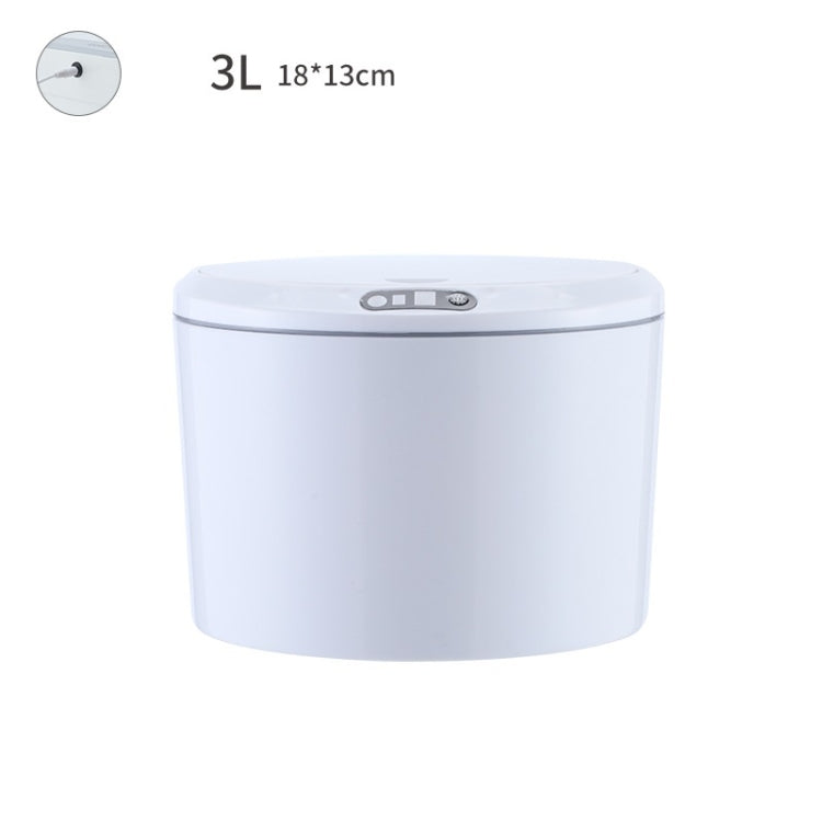 EXPED SMART Desktop Smart Induction Electric Storage Box Car Office Trash Can, Specification: 3L USB Charging (White)