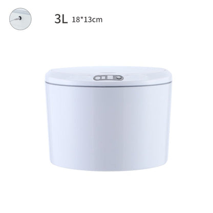 EXPED SMART Desktop Smart Induction Electric Storage Box Car Office Trash Can, Specification: 3L USB Charging (White)
