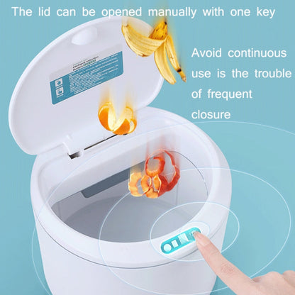 EXPED SMART Desktop Smart Induction Electric Storage Box Car Office Trash Can, Specification: 3L USB Charging (White)