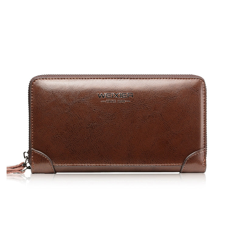 WEIXIER W88  Handbags Men Pu Hand Tested Handbags Multi-Function Wallet(Brown)