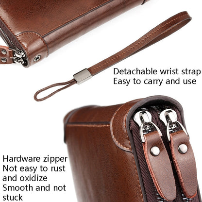 WEIXIER W88  Handbags Men Pu Hand Tested Handbags Multi-Function Wallet(Brown)