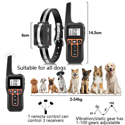 PaiPaitek PD529 Remote Control Dog Training Device Voice Control Anti-Barking Device Dog Training Device(Orange)