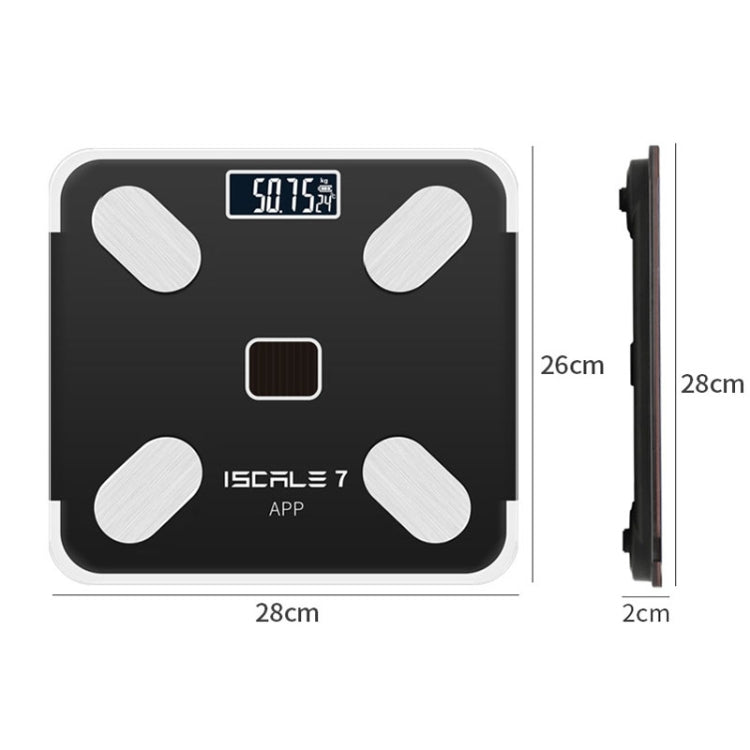 ISCRLE7 Smart Weight Scale Bluetooth Body Fat Measuring Instrument Charging Model(Red)
