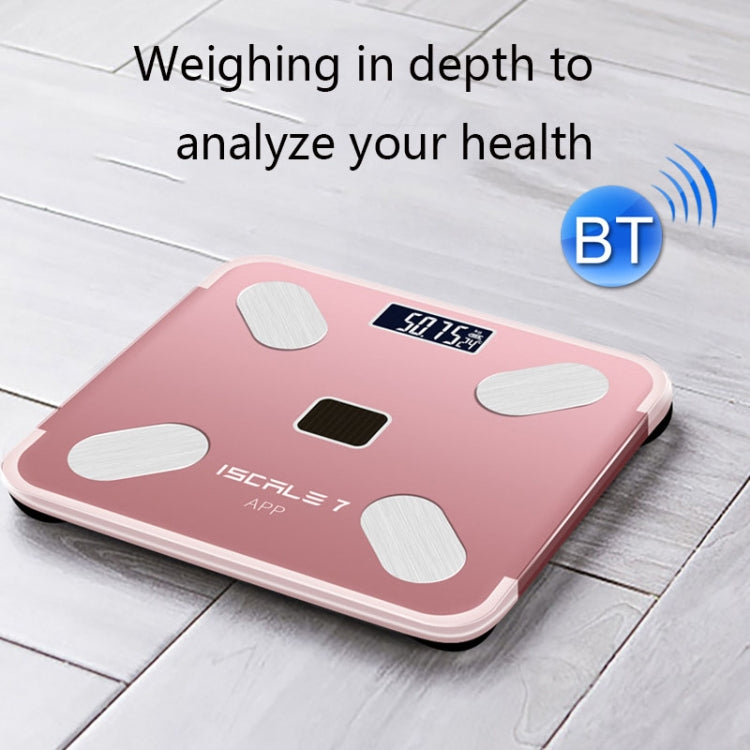 ISCRLE7 Smart Weight Scale Bluetooth Body Fat Measuring Instrument Charging Model(Red)