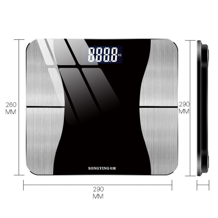 SONGYING SY06 Smart Body Fat Scale Home Body Weight Scale, Size: Charging Version(290x260mm)(Cherry Pink)