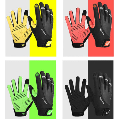 WEST BIKING YP0211209 Gants de vélo amortisseurs antidérapants à écran tactile, Taille : M(Vert Noir)
