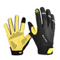 Gants de vélo WEST BIKING YP0211209, absorbant les chocs, antidérapants, écran tactile, taille L (jaune et noir)