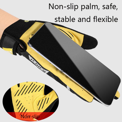 Gants de vélo WEST BIKING YP0211209, absorbant les chocs, antidérapants, écran tactile, taille L (jaune et noir)