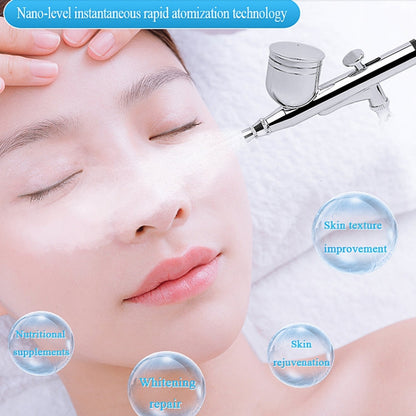 Beemyi BS-103 Appareil d'injection d'oxygène haute pression pour salon de beauté Appareil de pulvérisation nano pour le visage hydratant portatif à usage domestique, Spécification : prise UE (grande capacité)