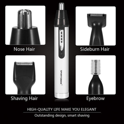 SPORTSMAN SM-418 Electric Mini Shaving Eyebrows Hair Nose Hair Trimmer USB(White)