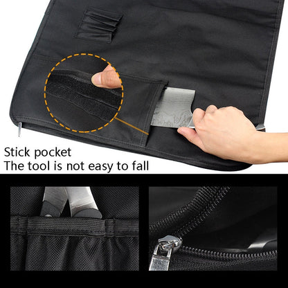 WESSLECO Chef Knife Storage Bag Knife Roll Bag(Black)