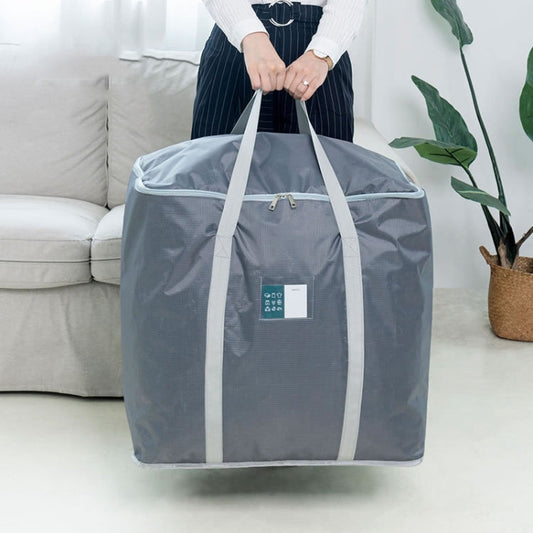 weekeight Clothing Quilt Storage Bag Household Moving  Luggage Organizer Bag, Colour: Light Gray Large