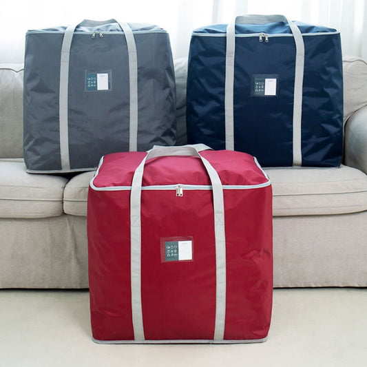 weekeight Clothing Quilt Storage Bag Household Moving  Luggage Organizer Bag, Colour: Navy Large