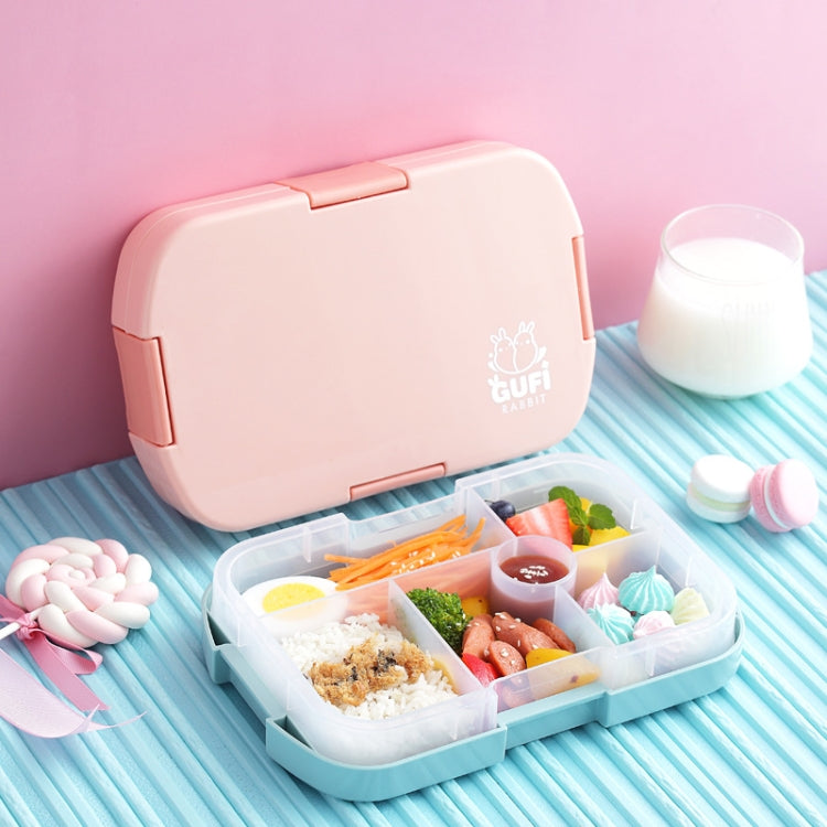 XINGCHENG XC-451 Microwave Student Lunch Box Plastic Compartment Portable Lunch Box(Pink)