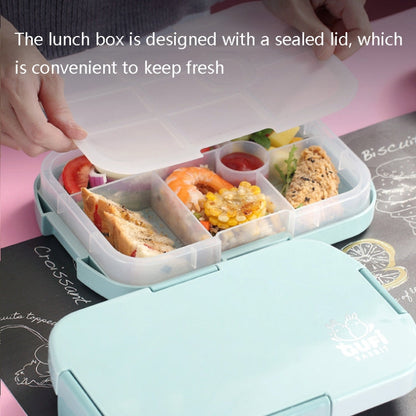 XINGCHENG XC-451 Microwave Student Lunch Box Plastic Compartment Portable Lunch Box(Pink)