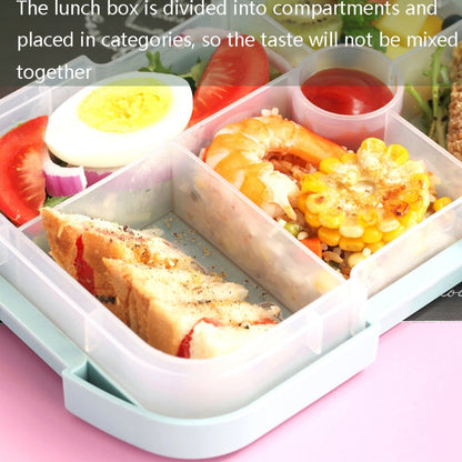 XINGCHENG XC-451 Microwave Student Lunch Box Plastic Compartment Portable Lunch Box(Pink)