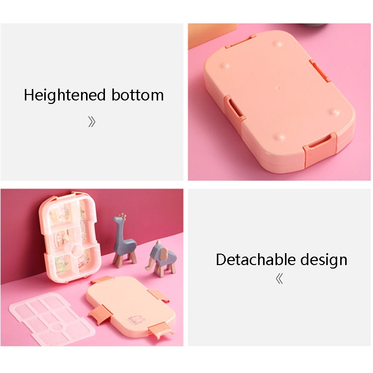 XINGCHENG XC-451 Microwave Student Lunch Box Plastic Compartment Portable Lunch Box(Pink)