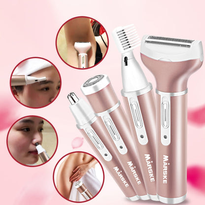 MARSKE Épilateur Électrique Sûr Pour Femmes (USB Or Rose)