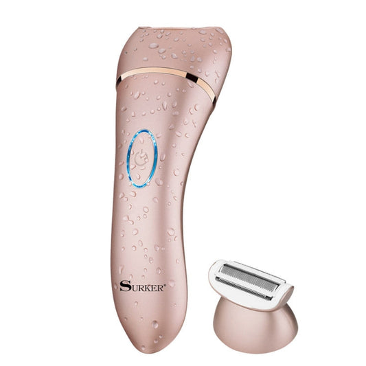 Suker SK-517  Electric Water Eluting Hair Removal Device Women Household Hair Plucker Multifunctional Two-In-One Shaver Epilator(Pink)