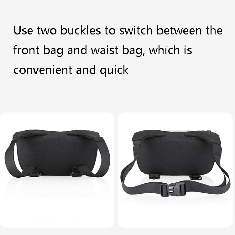 Rhinowalk X21923 Bicycle Front Hanging Bag Multi-Function Bike Waterproof Front Bag(Full Black)