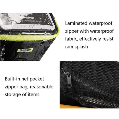 Rhinowalk X21923 Bicycle Front Hanging Bag Multi-Function Bike Waterproof Front Bag(Full Black)