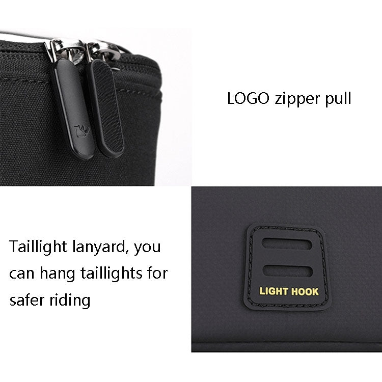 Rhinowalk X21923 Bicycle Front Hanging Bag Multi-Function Bike Waterproof Front Bag(Full Black)