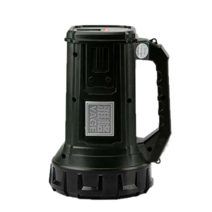 YAGE 5701 10W LED Strong Light Long-Range Searchlight Outdoor Lighting Rechargeable Flashlight, CN Plug(Ink Green)