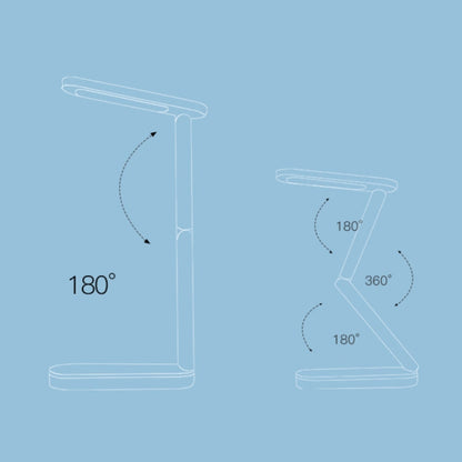 YAGE T125 LED Desk Lamp USB Foldable Reading Eye Light, Colour: Blue White