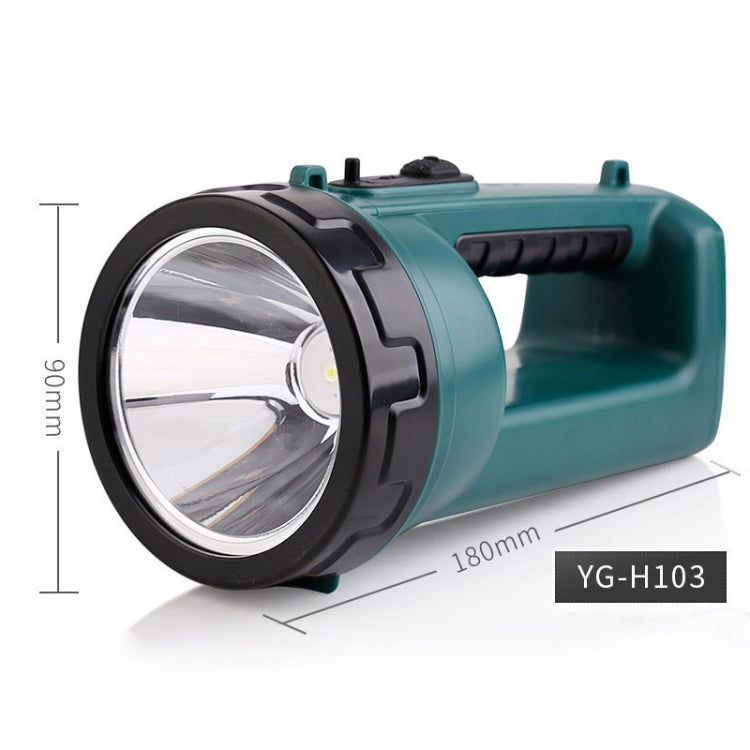 YAGE H103 Projecteur LED extérieur rechargeable à haute puissance avec longue portée et forte lumière (noir vert)
