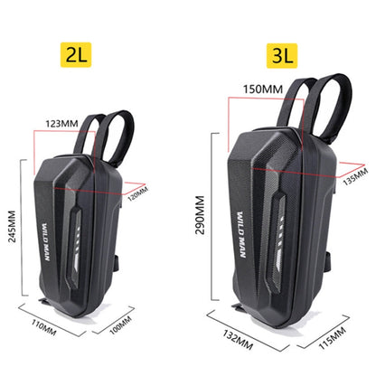 WILD MAN Electric Sooter Hard Shell EVA Front Bag Folding Bicycle Bag, Size: 2L