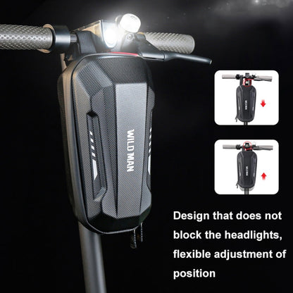 WILD MAN Electric Sooter Hard Shell EVA Front Bag Folding Bicycle Bag, Size: 2L