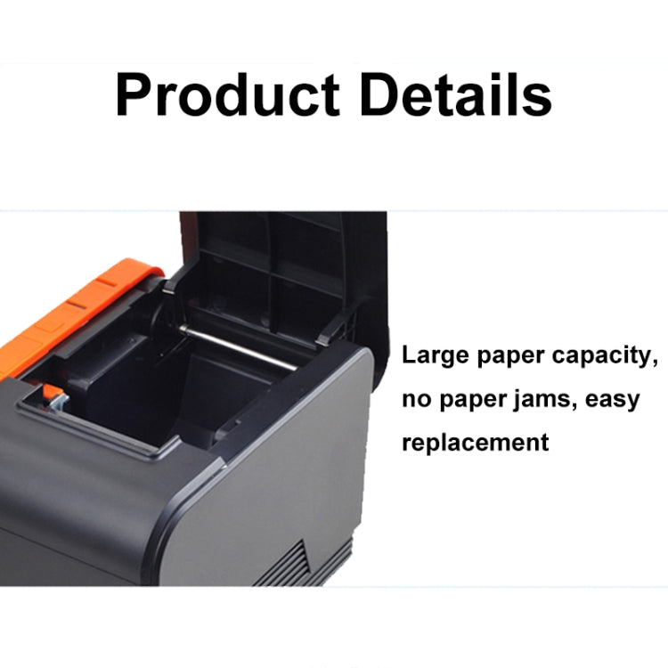 Xprinter XP-T58L 58mm Supermarket Cashier Receipt Thermal Printer, Spec: USB Port(US Plug)
