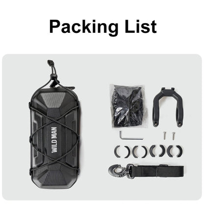 WILD MAN XT17 2L Bicycle EVA Hard Shell Front Bag Outdoor Cycling Handlebar Bag(Black)