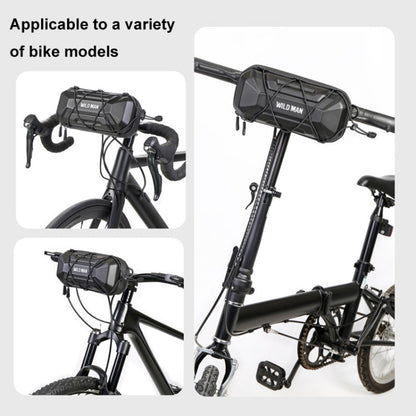 WILD MAN XT17 2L Bicycle EVA Hard Shell Front Bag Outdoor Cycling Handlebar Bag(Black)