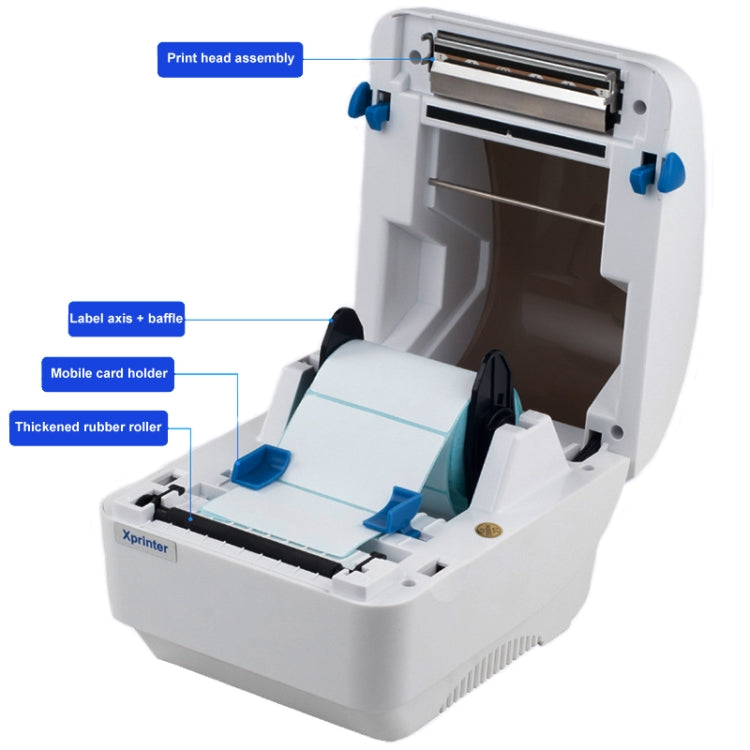 Xprinter XP-320B 80mm Thermal Barcode Supermarket Cashier Label Printer, Spec: USB+Bluetooth(US Plug)