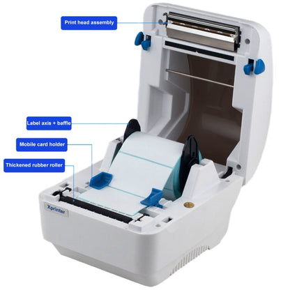 Xprinter XP-320B 80mm Thermal Barcode Supermarket Cashier Label Printer, Spec: USB+Bluetooth(US Plug)