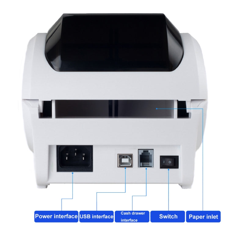 Xprinter XP-320B 80mm Thermal Barcode Supermarket Cashier Label Printer, Spec: USB(US Plug)