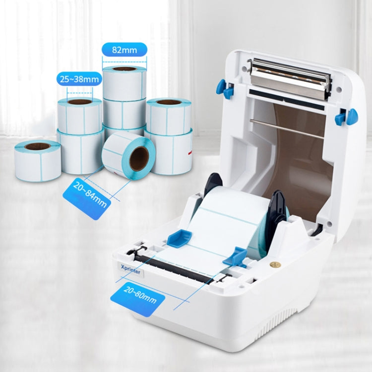 Xprinter XP-320B 80mm Thermal Barcode Supermarket Cashier Label Printer, Spec: USB(UK Plug)