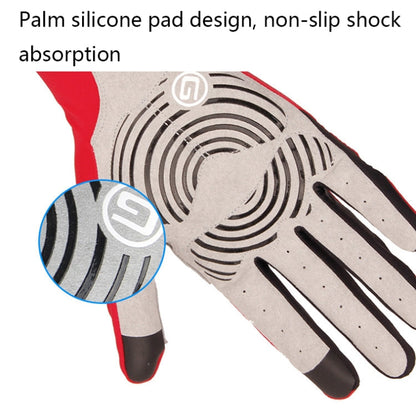 Gants de vélo longs GIYO S-02, Taille:XL (Rouge)