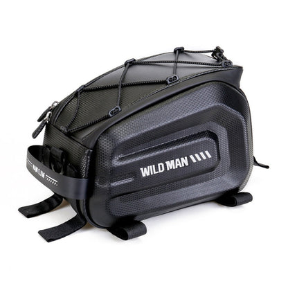 Sac de porte-bagages arrière WILD MAN GD5 4L pour vélo, coque rigide EVA, équipement de cyclisme d'extérieur (noir)