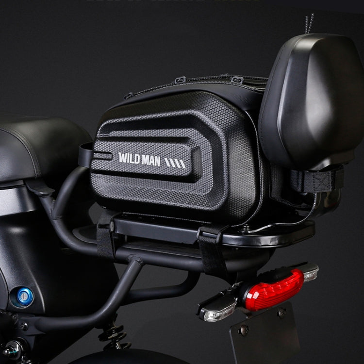 Sac de porte-bagages arrière WILD MAN GD5 4L pour vélo, coque rigide EVA, équipement de cyclisme d'extérieur (noir)