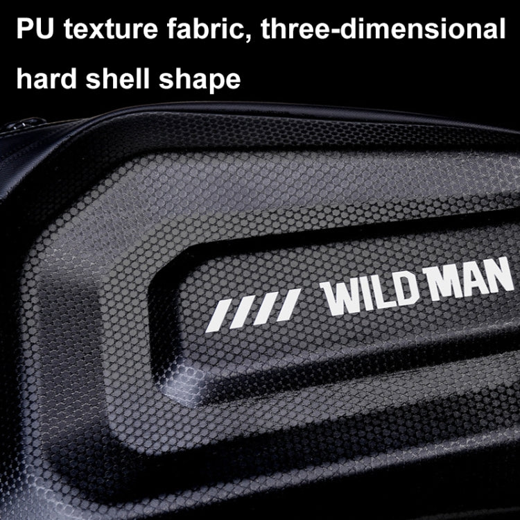 Sac de porte-bagages arrière WILD MAN GD5 4L pour vélo, coque rigide EVA, équipement de cyclisme d'extérieur (noir)