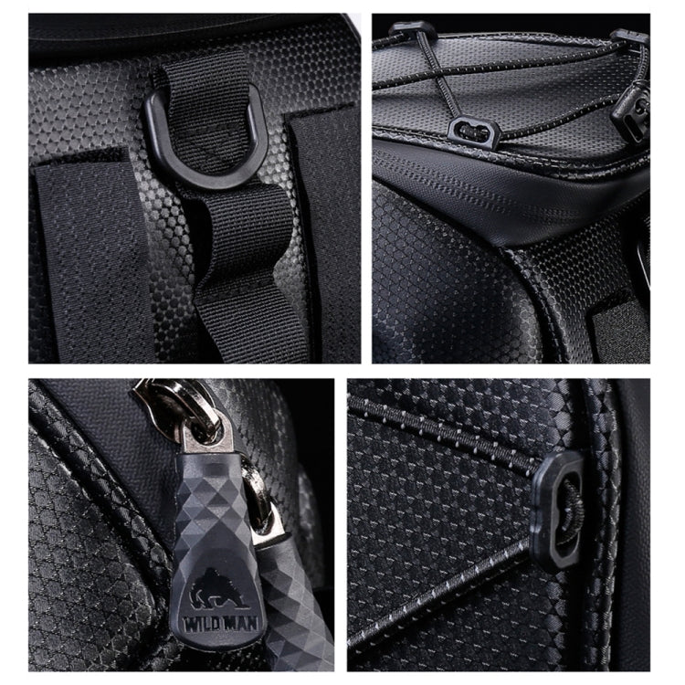 Sac de porte-bagages arrière WILD MAN GD5 4L pour vélo, coque rigide EVA, équipement de cyclisme d'extérieur (noir)