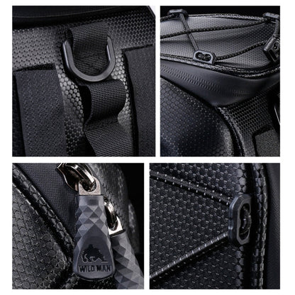 Sac de porte-bagages arrière WILD MAN GD5 4L pour vélo, coque rigide EVA, équipement de cyclisme d'extérieur (noir)