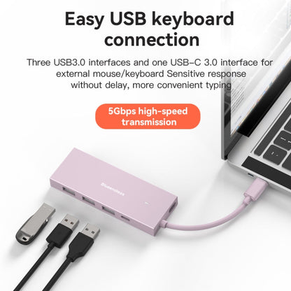 Blueendless 4K60Hz + Data Port Type-C Docking Station USB3.0 Splitter, Spec: 7-in-1 Card Reading Gray