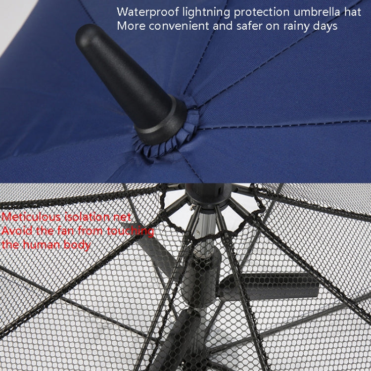 PGM YS005 Golf Umbrella Self-Contained Electric Fan Sunscreen Umbrella(Black)